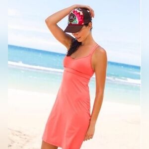 Athleta Shorebreak Coral Swim Dress Size Med